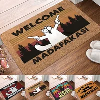 MADAFAKAS Carpet Pattern Mat Outdoor Non-slip Easy To Clean Cat Rug Resistant Doormat Washroom Entrance Decor Washable Carpet 1