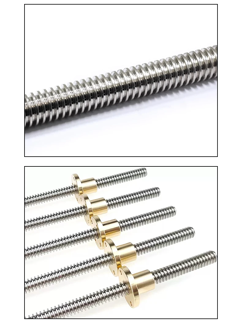 T12 Trapezschraube mit Mutter, Blei 2 mm, 3 mm, 4 mm, 8 mm, Länge der Graviermaschinenteile 100 200 300 400 500 700 800 900 1000 1200 mm – Detail 26