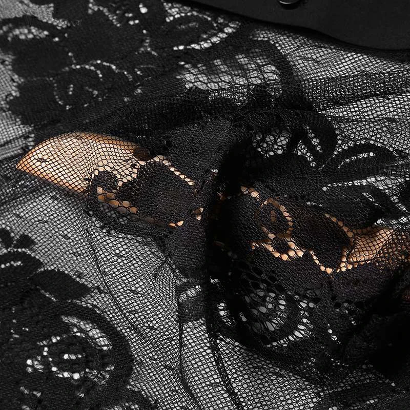 Men Short Sleeve T Shirt Fall Mens Vintage Turn-down Collar Florals Embroidery Tops Casual Buttoned Mesh Shirt