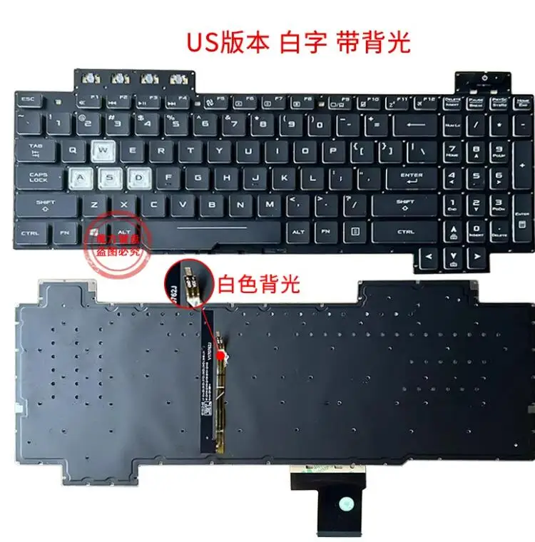 Клавиатура с белой подсветкой для Asus TUF Gaming FX95 fx95G fx95D GL703 GL703S GL703V GL703VM GL703G GL703GM ZX80 ZX80G