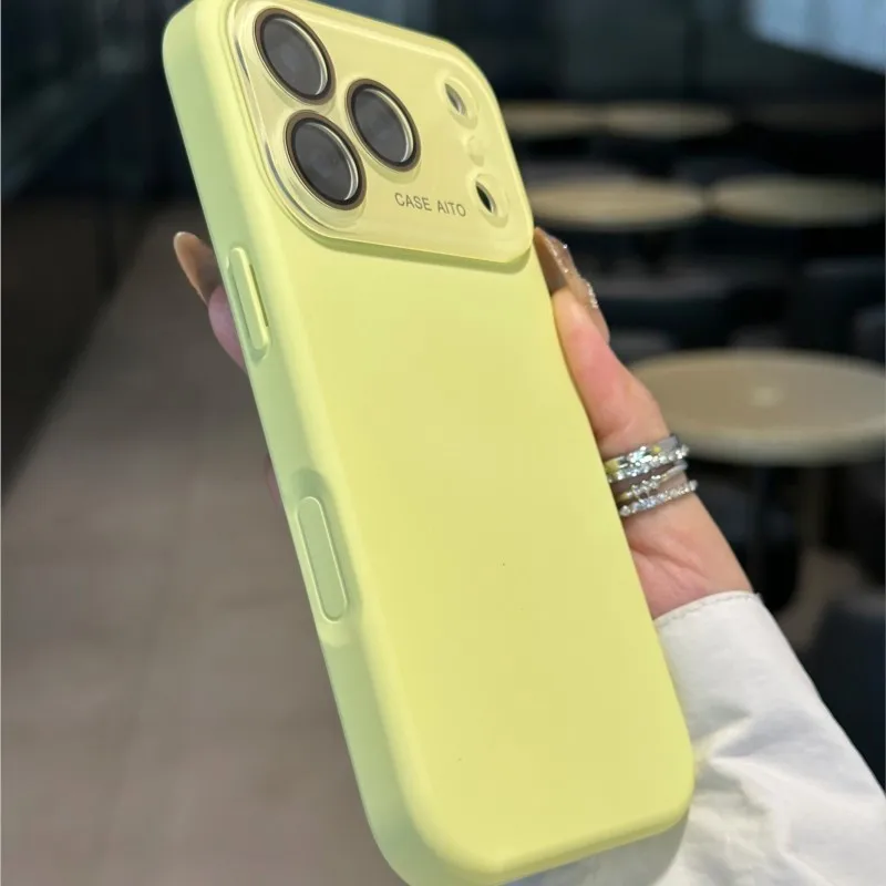 Official Liquid Silicone Shockproof Candy Soft Matte Phone Case with Camera Protection