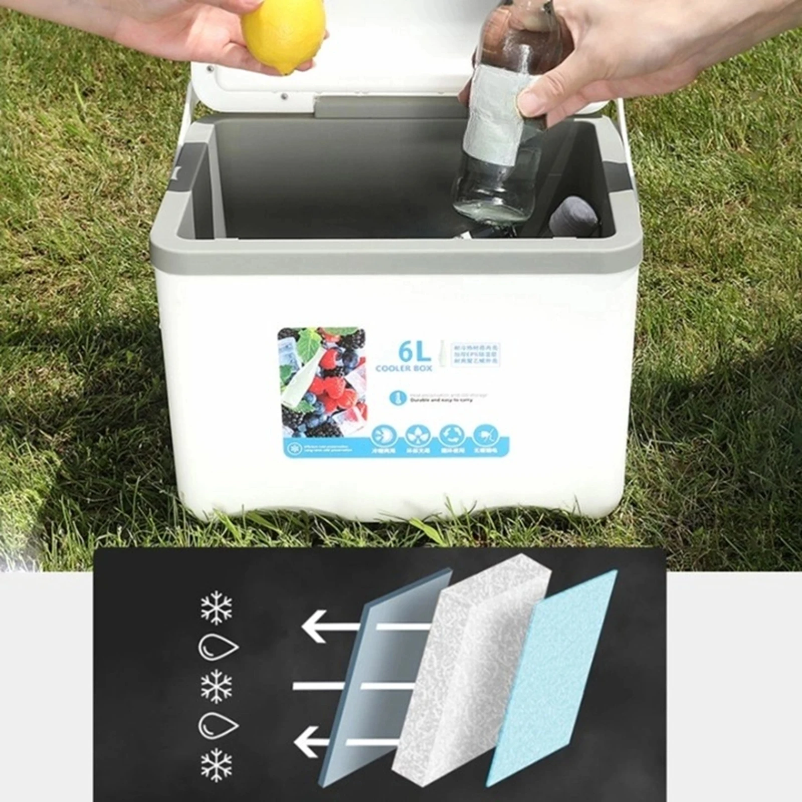 Fishing Cooler Box 5/6/12L For Hiking Fishing Tackle Camping cooler bag