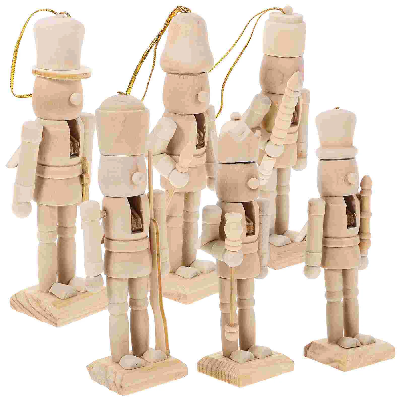 

Christmas Wooden Unfinished Nutcracker Figurine DIY Blank Unpainted Nutcracker Puppet