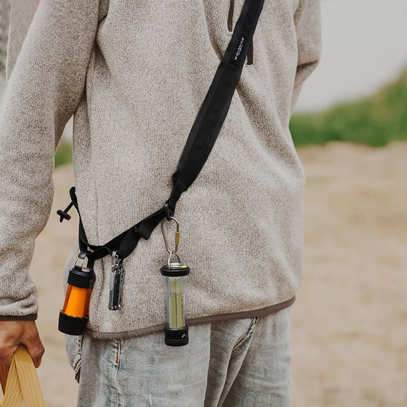 Polyester Hiking Belt with Buckle for Camping Outdoors