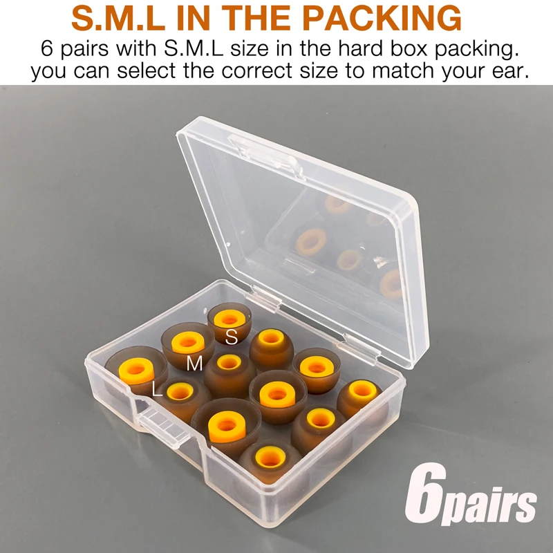 Click to see full view 12X Eartips Replacement for DEWALT Heavy Duty True Wireless Ear Buds Earpad * 6 Pairs