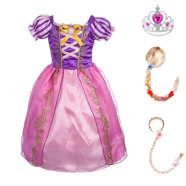 Disney princesses - raiponce - deguisement deluxe taille 3-4 ans, fetes et  anniversaires