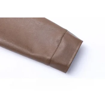 الأعمال عارضة الرجال سترة جلدية رجالي أعلى يندبروف عارضة سترة ربيع الخريف سليم صالح التلبيب عارضة سترة بولي يوريثان منفذها معطف 6