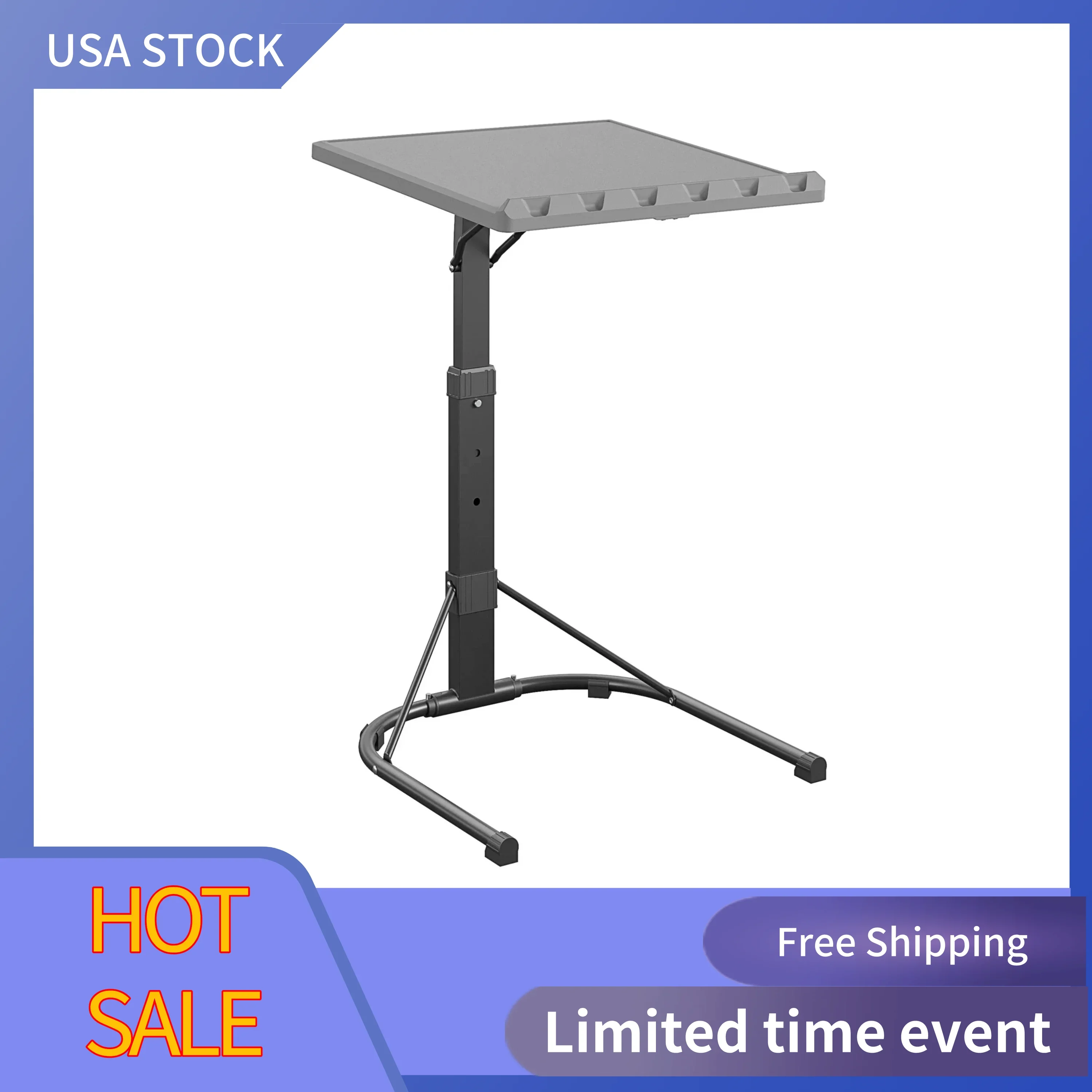 

Multi-Functional Personal Folding Activity Table, Gray, Adjustable Height, Portable Workspace, Great