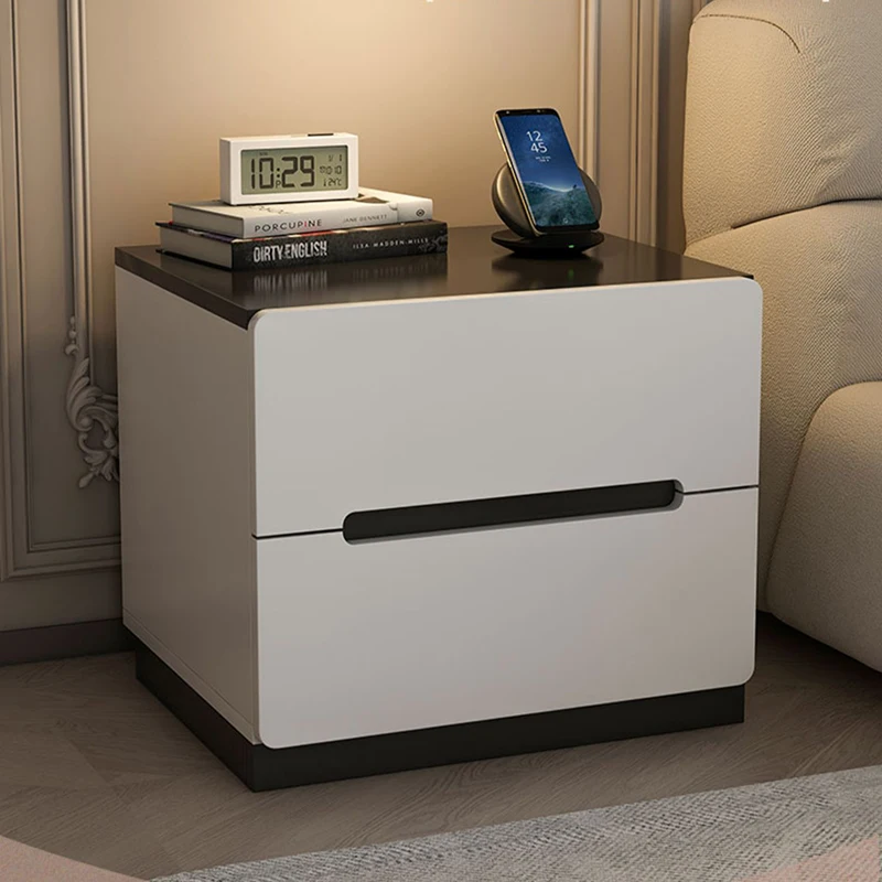 Corner Narrow White Nightstands Comfortable Living Room Module Luxury