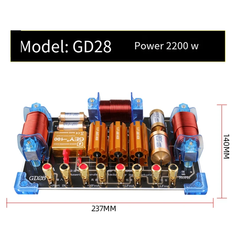 Two Way Speaker Crossover 15 18 Inch Stage Performance High Power Frequency Divider Professional Imported Performance Speakers