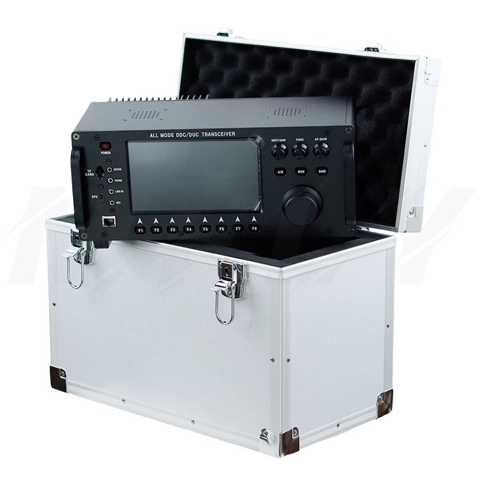 100W HF+UV All Mode DDC/DUC Transceiver Mobile Radio SDR Transceiver with 7" Tou