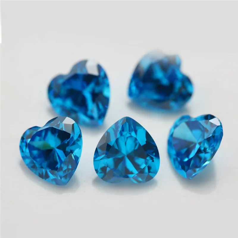 Loose Gemstone Natural Blue Bulk Aquamarine Gems Fine Sapphire Cutting Corundum Stone for Jewelry Handmade Diy Make Ring Pendant