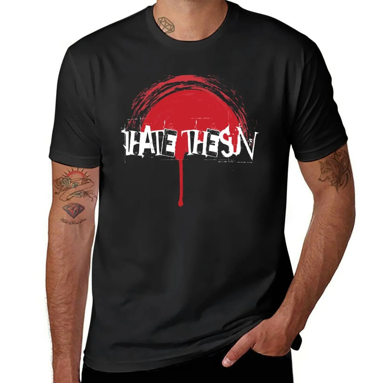 

New I Hate The Sun T-Shirt plain t-shirt boys white t shirts hippie clothes mens graphic t-shirts anime