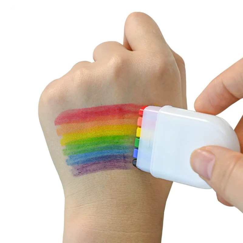 Vibrant Rainbow Face & Body Painting Crayon for Celebrations and Artistry
