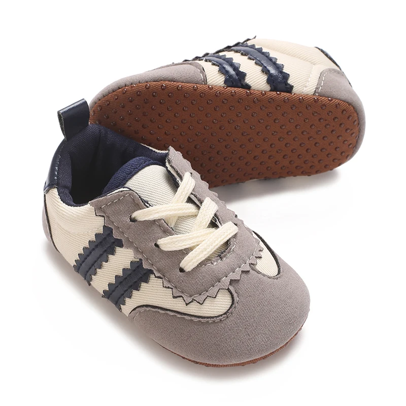 【Best SKU活动价 Guaranteed】 NEW Fashion Color Blocking Lace Up Casual Shoes Spring And Autumn Baby Casual Shoes 0-18 Months Flat Shoes Baby Walking Shoes.