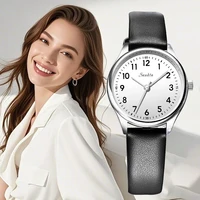 New Fashion LIGE Sunkta Leisure Elegant Leather Quartz Watches for Women Retro Simple Ladies Luxury Waterproof Woman Wristwatch 1