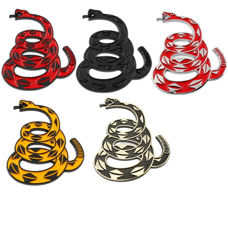 

Car 3D Metal Rattlesnake Styling Decals Sticker Emblem Badge Animal Snake Car Body Trunk Fender Decoration Stickers