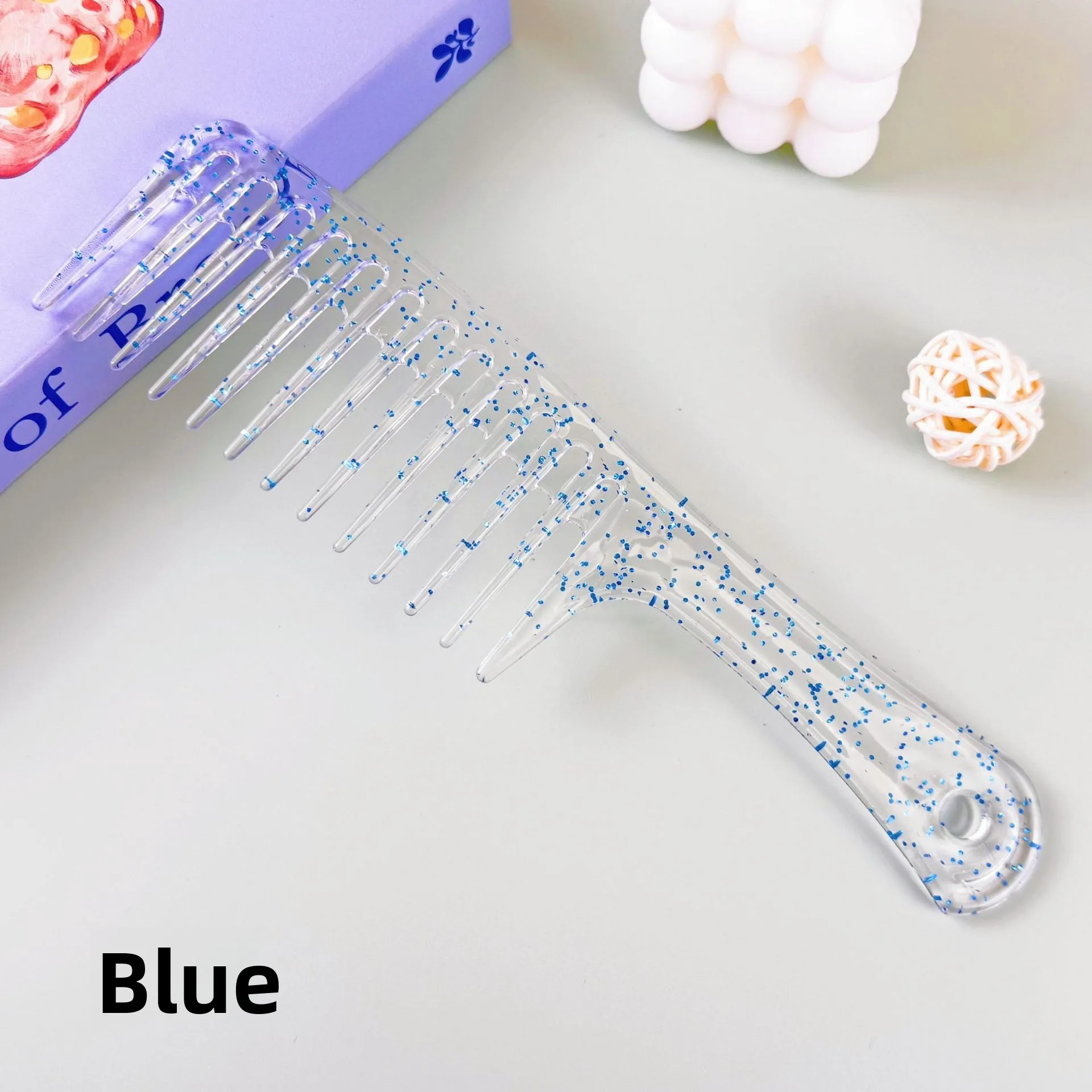 Heat Resistant Curly Hair Styling Comb with Wide Teeth
