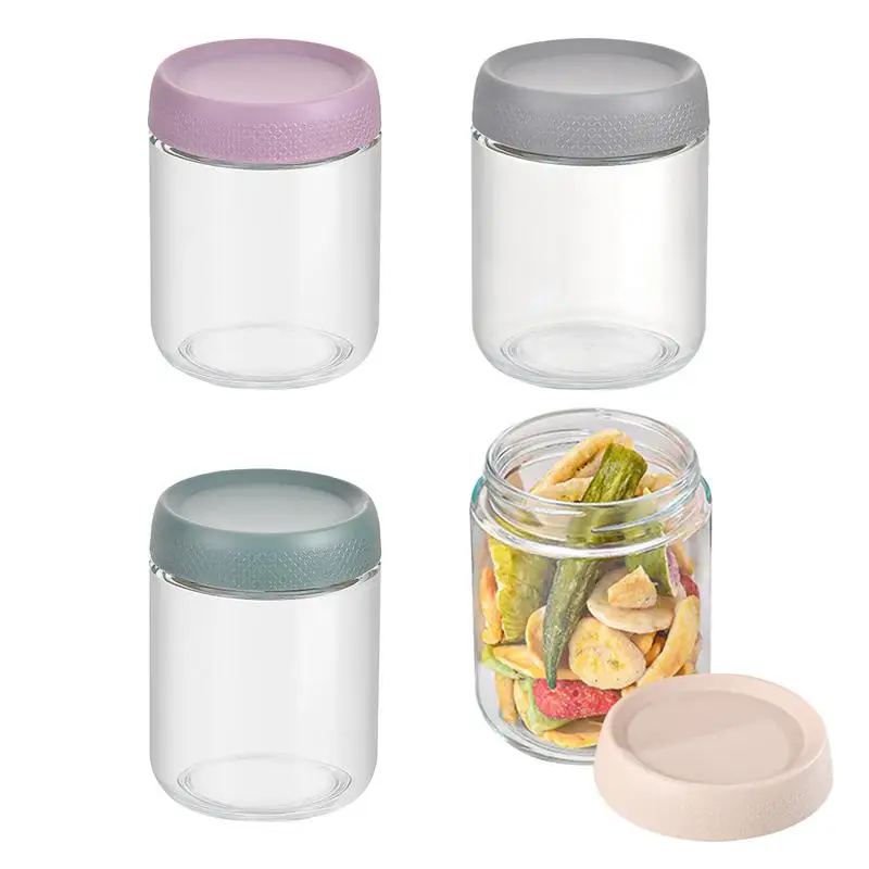 

Overnight Oats Jars 4pcs Leak-Proof Glass Jar Set Good Sealing Safe Food-Grade Food Storage Jars & Canisters