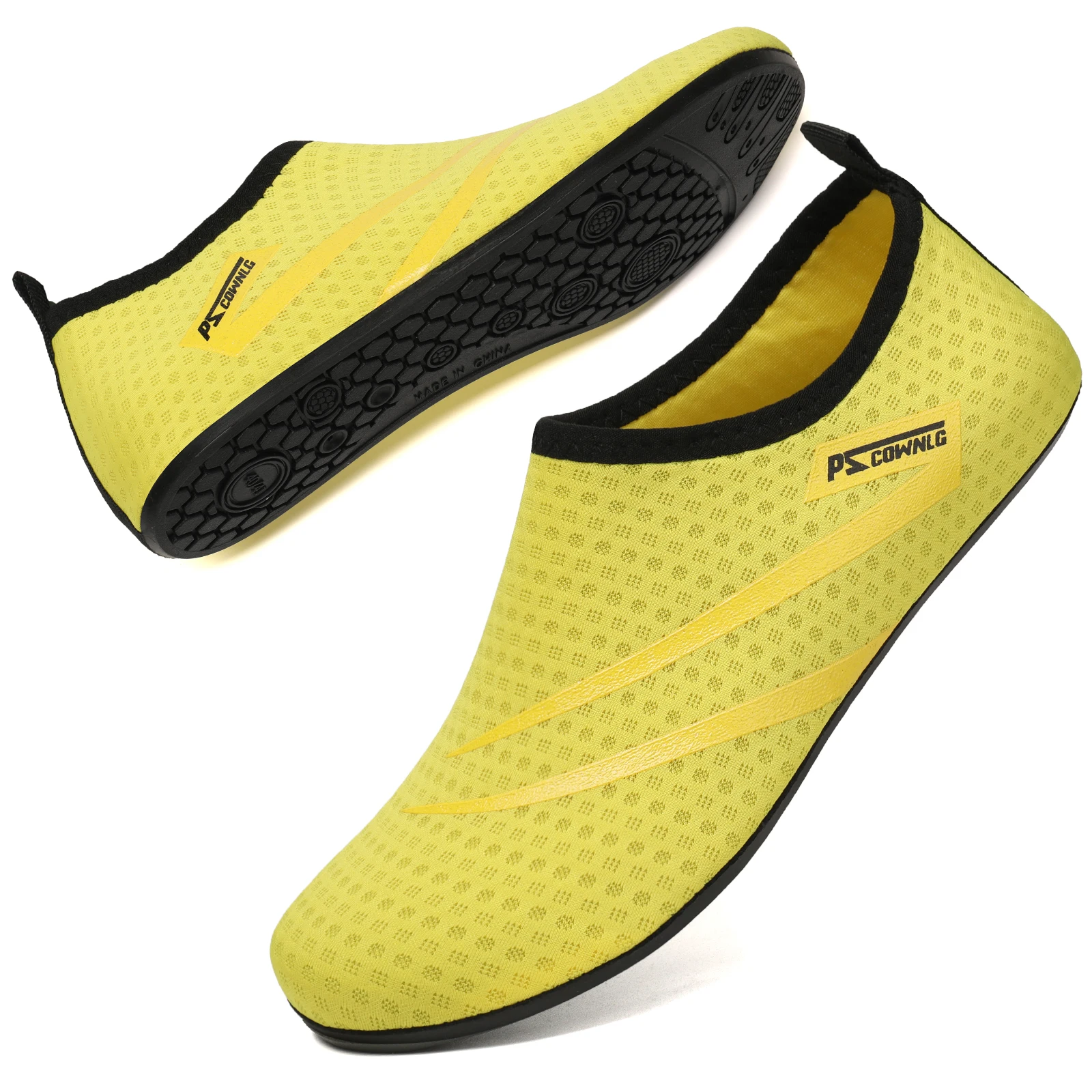 AONETIGER Waterschoenen Heren Vrouwen Sneldrogende Aqua Schoenen Antislip Zwemmen Snorkelen Surf Strand Schoenen Lichtgewicht Ademend Yoga Blotevoetenschoenen, Beige, 37 EU