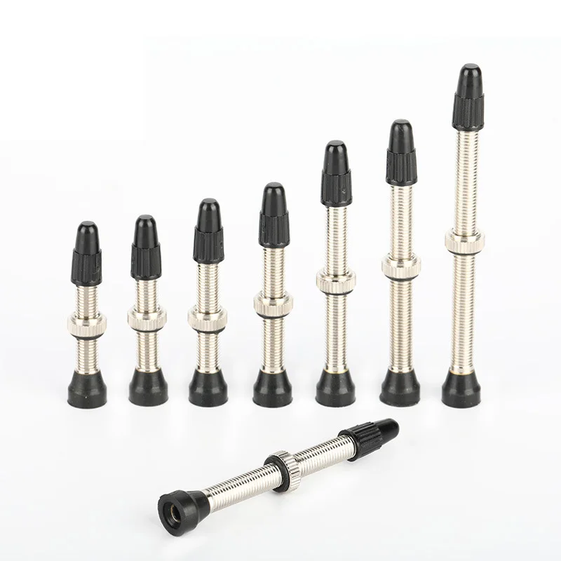 Bicycle Valve 1PC 34/40/44/50/55/60/80mm MTB Road Bike Vacuum French Valve F/V Nipple Copper Core Cycling Accessorie