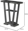 Newport V Console, Faux Black Marble/Weathered Gray 3