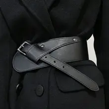 

Super Wide Cummerbunds Knot Belts for Coat Dress Soft Pu Leather Women's Wide Waistband Fashion Pin Buckle Waist Seal Lady