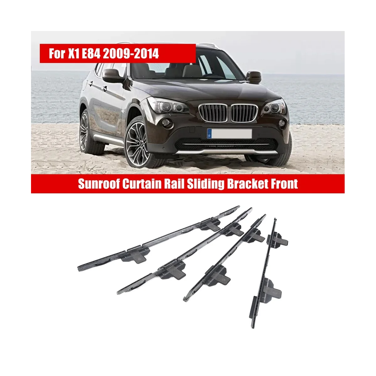 

54102993888 Car Sunroof Curtain Rail Sliding Bracket Front for BMW X1 E84 2009-2014