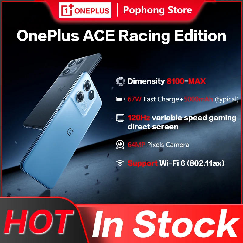Смартфон OnePlus Ace Racing Edition 6 59 дюйма 120 Гц 8100 мАч |