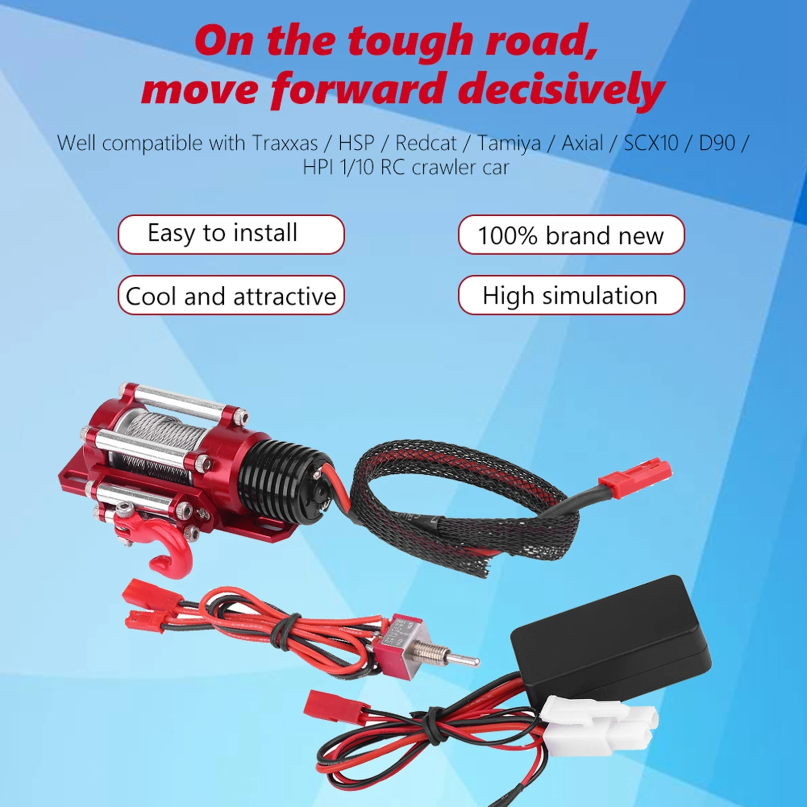 Treuil Métal RC 1/10 avec Télécommande - Accessoire Crawler