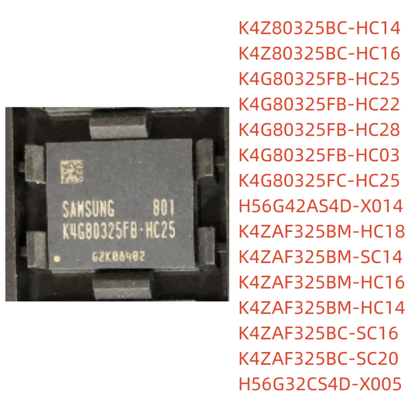 NEW-DDR-K4Z80325BC-HC14-HC16-K4G80325FB-HC22-HC03-K4G80325FC-HC25-HC28 ...