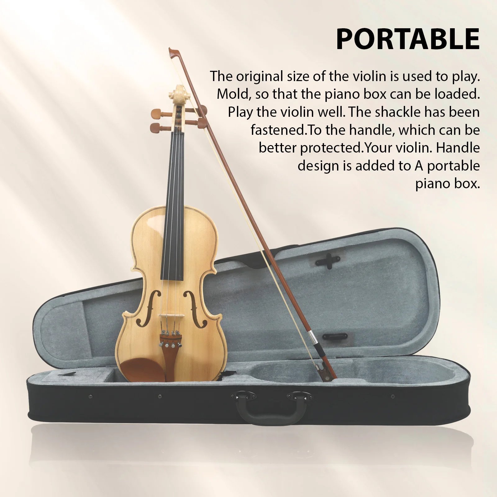 4/4 Violin Spruce Top Maple Craft Tiger Stripe Ebony Parts Handcrafted 4/4 Violin with Spruce Top for Beginners Professionals