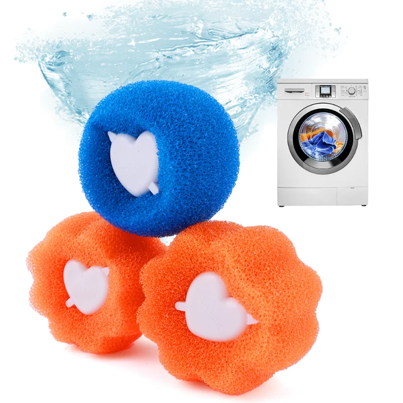 

3Pcs Magic Laundry Ball Pet Hair Remover Washing Machine Prevent Clothing From Tangling for Home Clothings Clean Pets Tools
