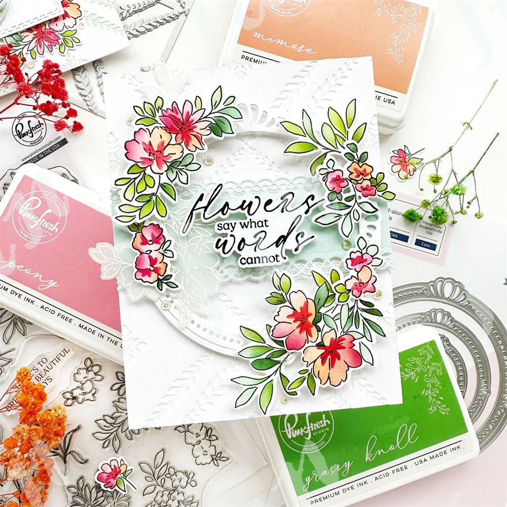 New Stamps and Dies Flowers for the Soul Washi Tape Stencils for DIY Craft Embossing Template DIY Scrapbooking Knife Embossing Stamps Metal Cutting Die