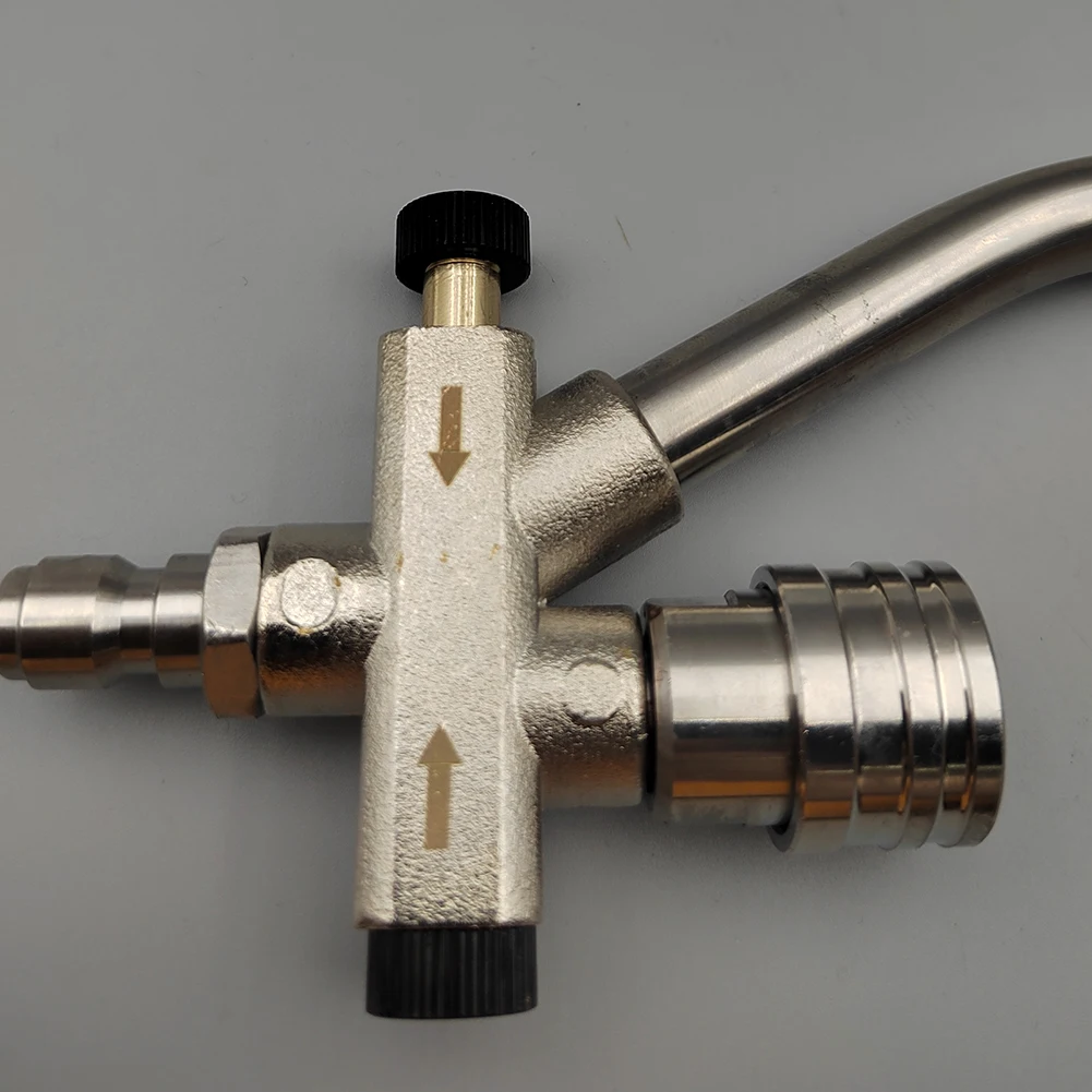Dual Valve Dual Valve Snow Foam Spray Gun 1/4 Quick Connect Foam Generator Accessories Stainless Steel for High Pressure Washer