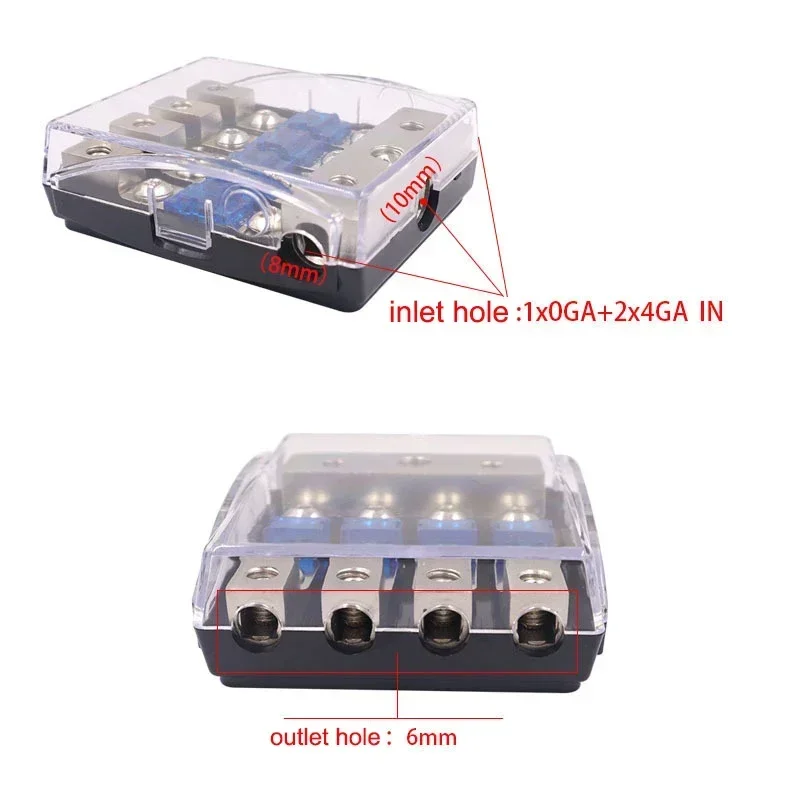 Fuse Holder Power Distribution Block Box For Car Audio Modification