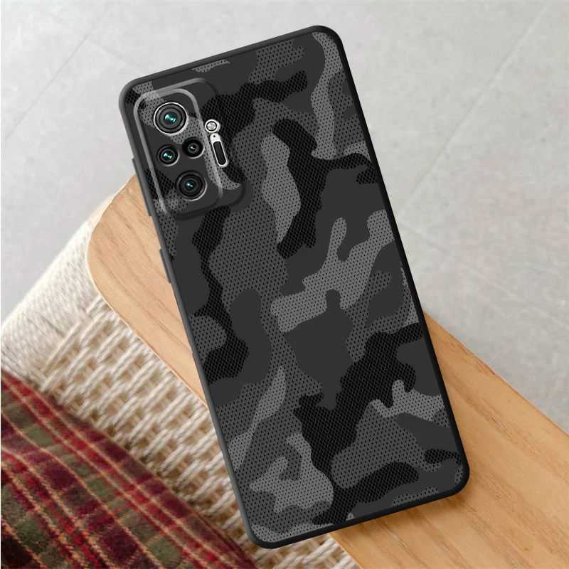 Camouflage Pattern Black Soft Phone Cover