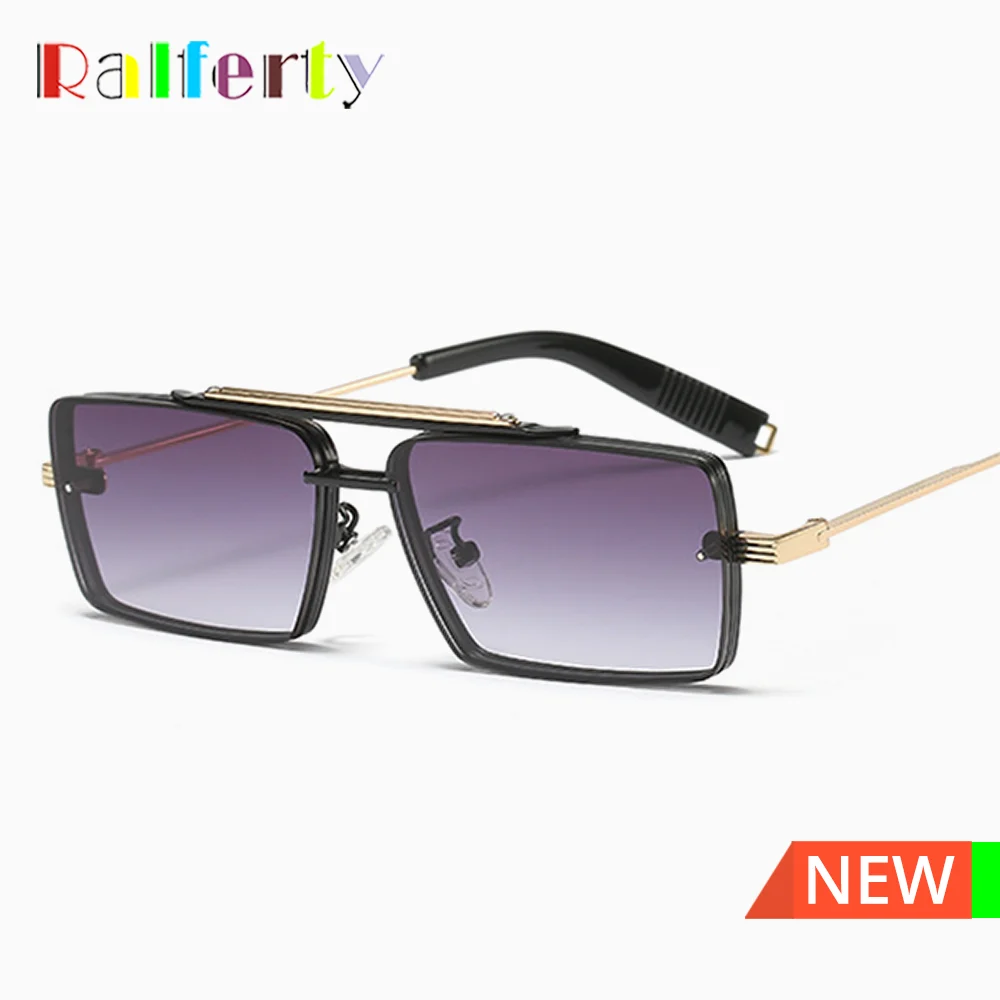 

Ralferty Luxury Sunglasses Men Brand Designer Small Rectangle Gradient Sun Glasses Male Anti Glare Shades 2022 UV400 Oculos