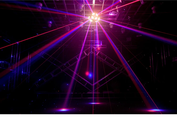 New 12x12W Rgbw 4 In 1 DMX512 Three Heads Football Led Moving Light For Stage Di