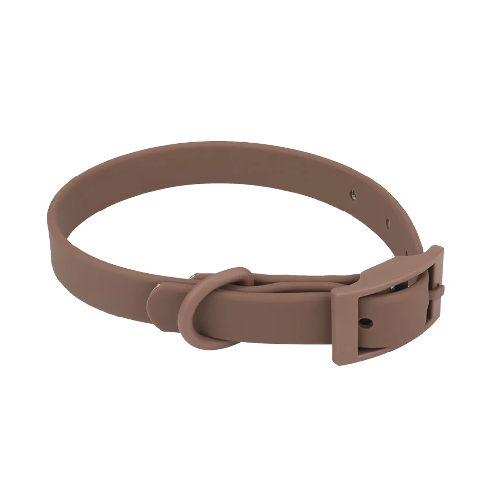 Adjustable Waterproof PVC Pet Collar for Cats and Dogs in Imitation Silicone Finish