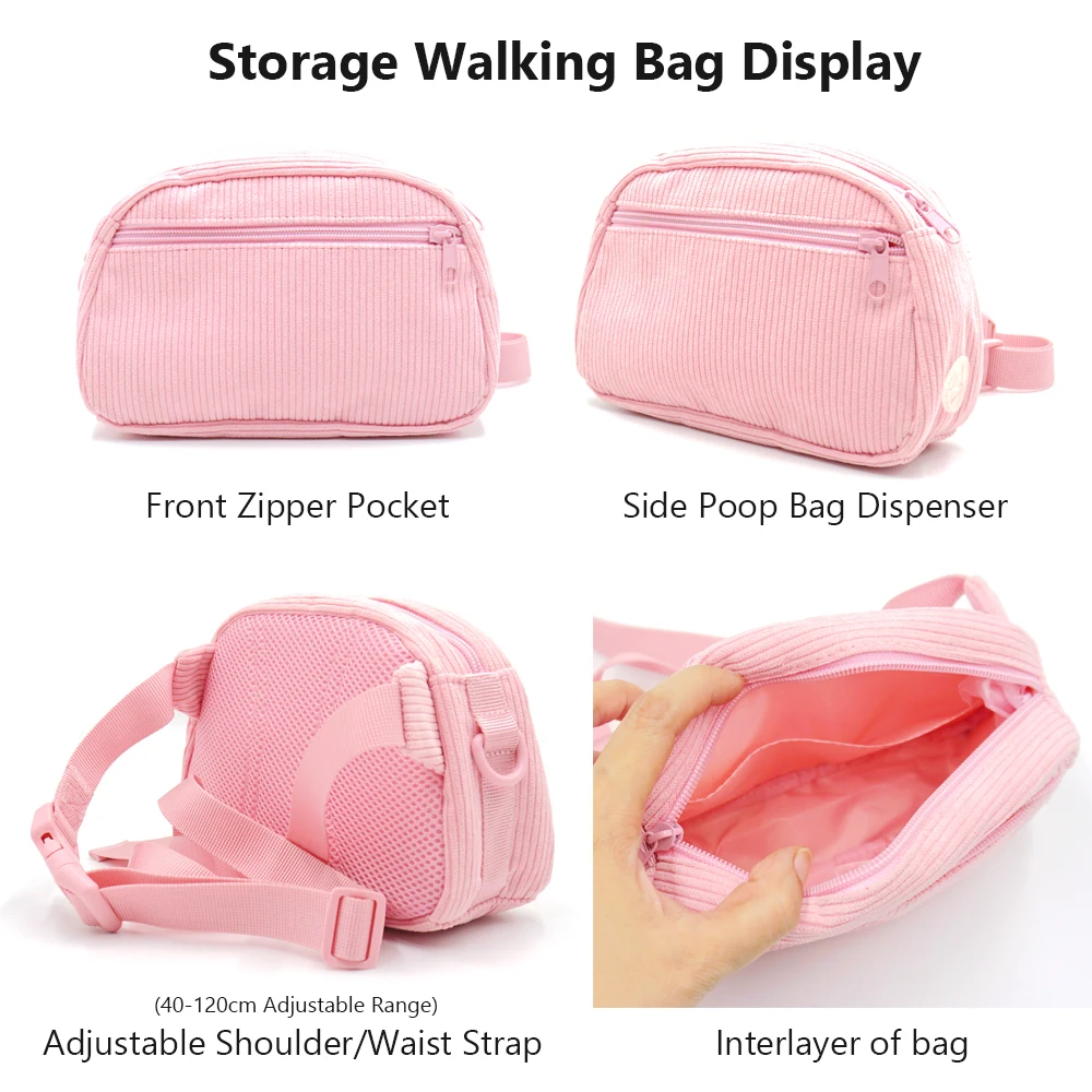 Personalized Dog Harness Set Luxury Designer Dog Collar Leash Poop Bag with Walking Bag Reflective No Pull Harness Vest
