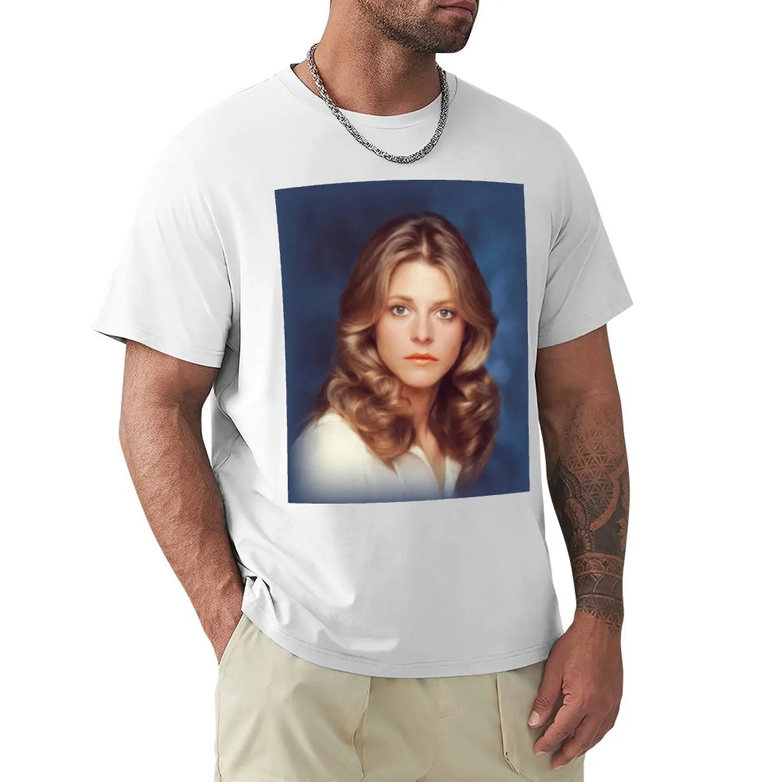 

Lindsay Wagner, TV Star T-Shirt hippie clothes sweat korean fashion men workout shirt