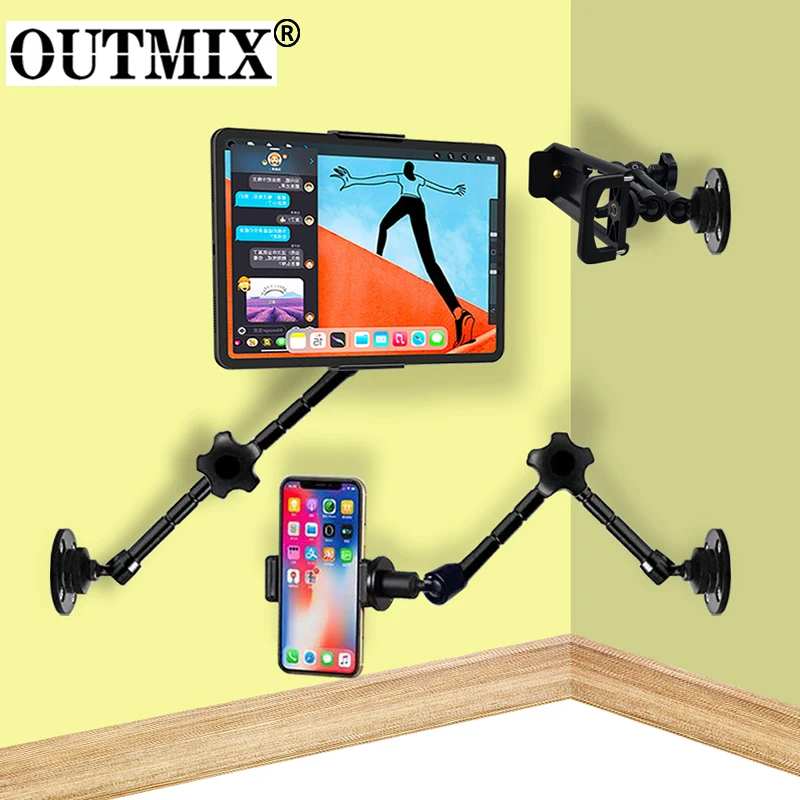 Montagem na Parede Tablet Stand Braço Mágico Esticável Titular do Telefone Celular Metal Ajustável Ipad Iphone 411 Polegadas