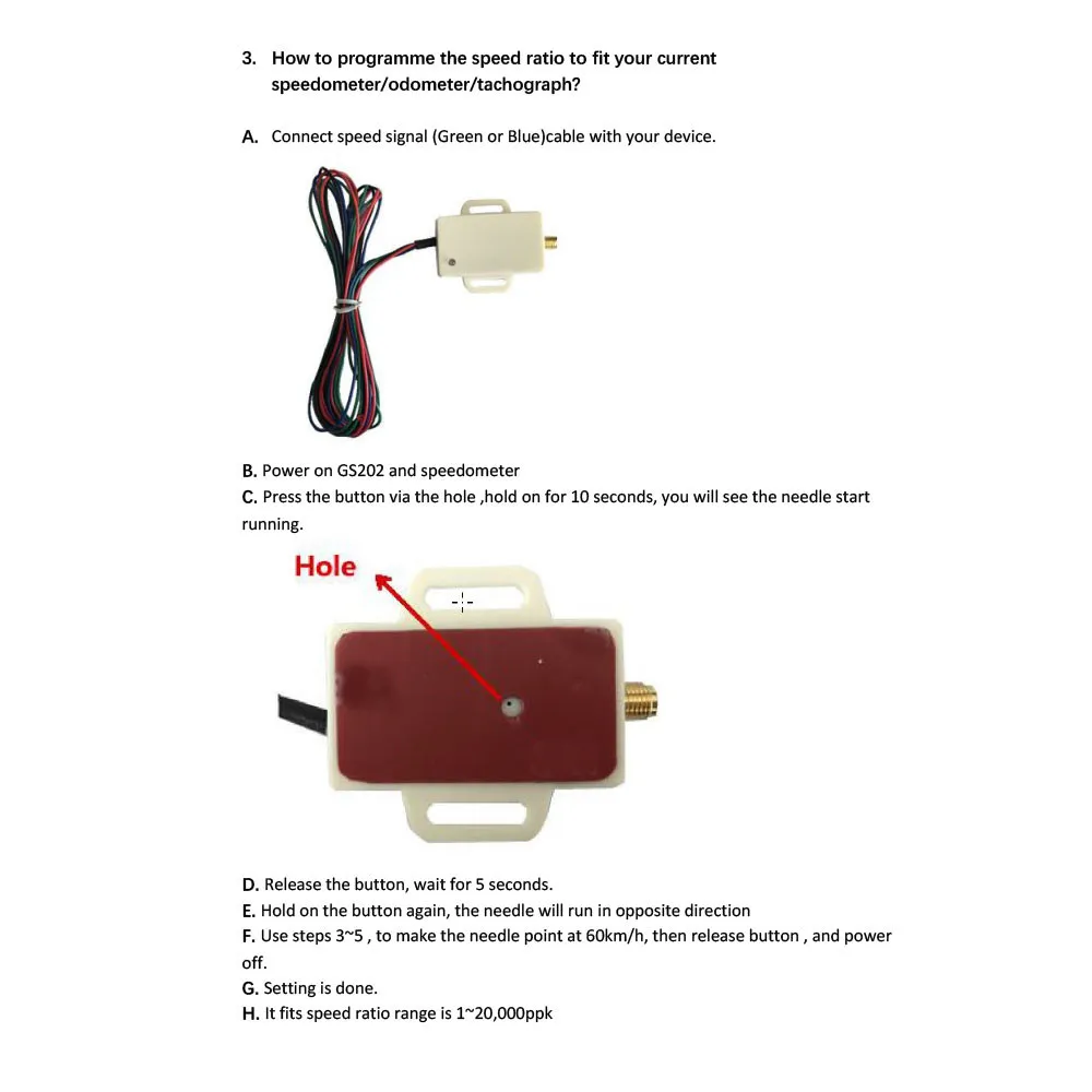 Mini Universal Speedometer Sensor Adapter Kit GPS Speed Sender Odometer Compensa