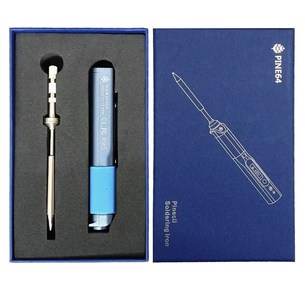 PINE64 V1 Pinecil BB2 Smart Portable Soldering Iron Type-C PD3.0 DC Jack power supply Add a black soldering iron tip set 2