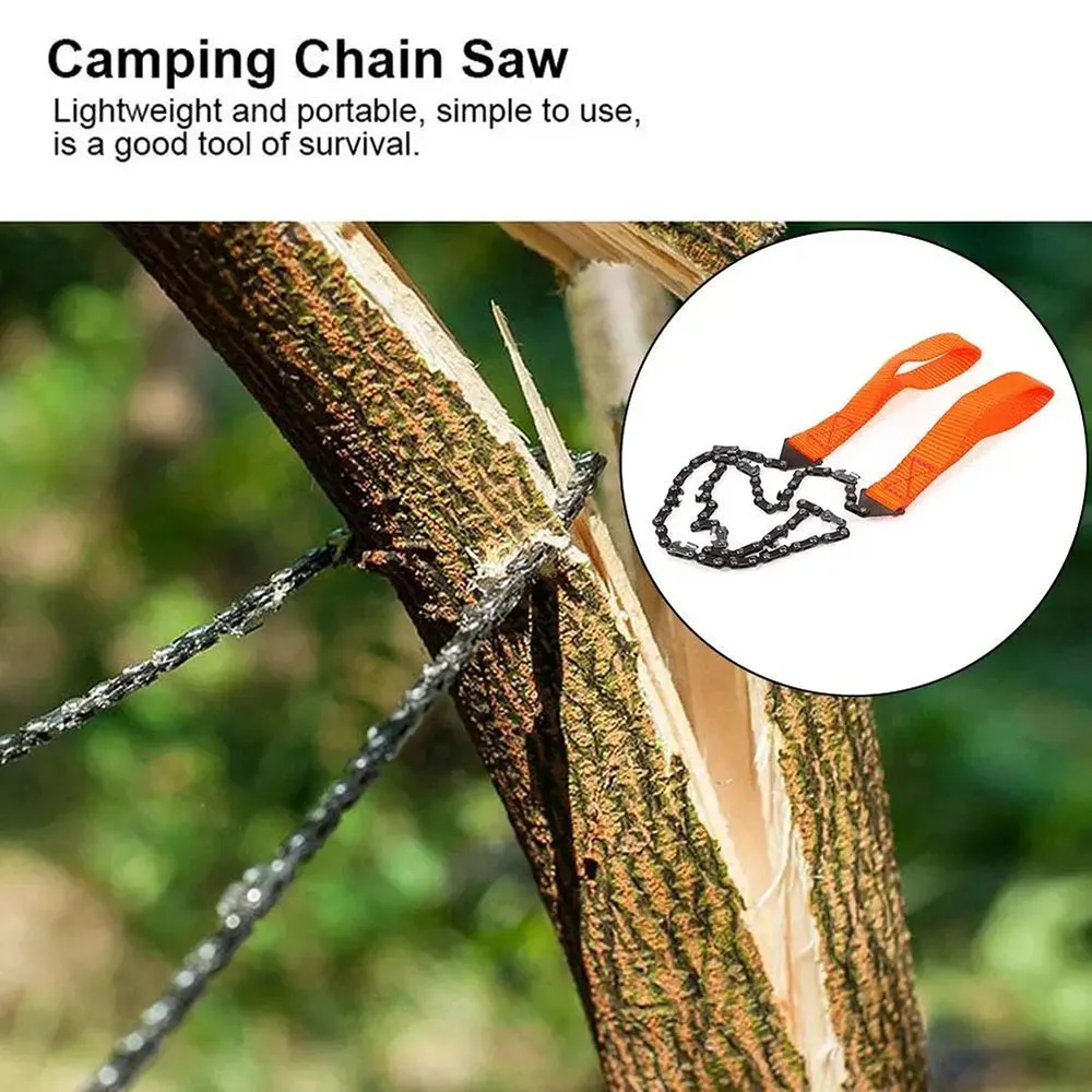 Pocket Chainsaw Rope Saw Hand Chain Saw for Tree Cutting Camping Outdoor Equipment