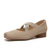 L2504  Susde Leather Solid Elegant Ballet Flats Women Shoes 2025 Spring Style Women Shoes 2