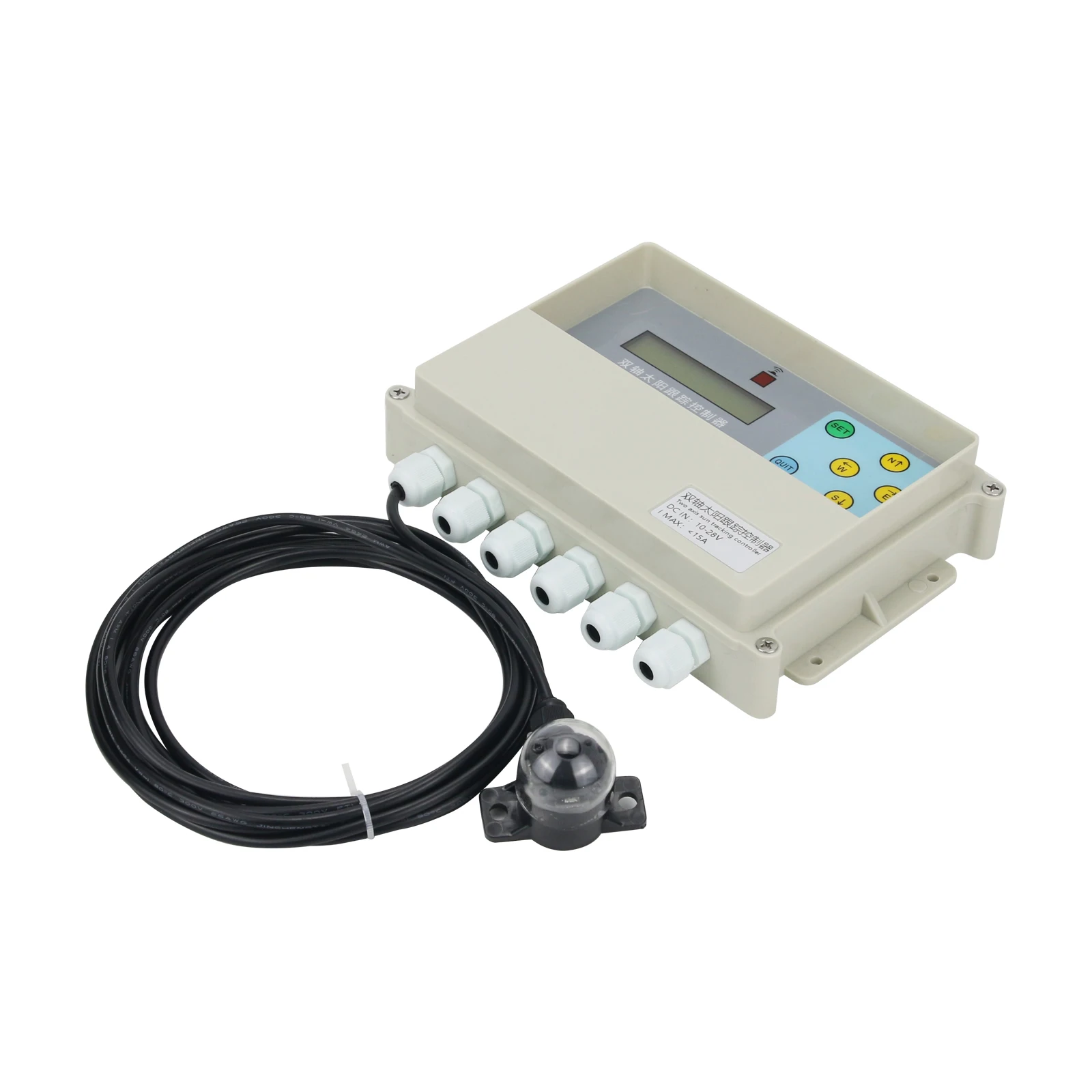 Dual Axis Solar Tracker Controller with Remote Control Wind Speed Sensor + DC Two Axis Gimbal solar controller
