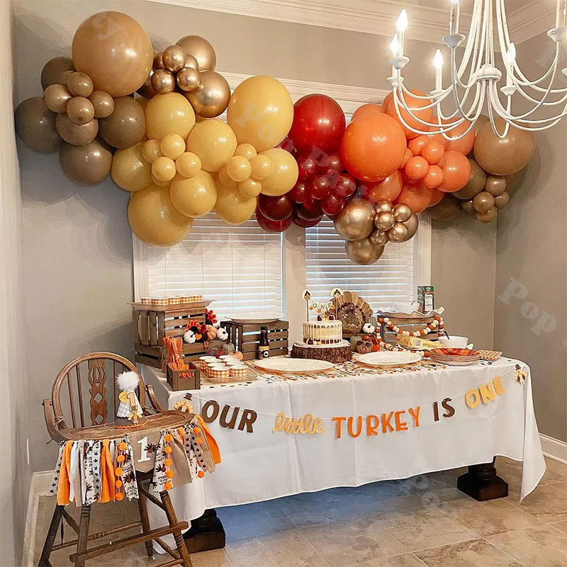 

113pcs Yellow Red and Orange Balloon Set with Chrome Gold and Caramel Balloon for Birthday Parties and Christmas Decorations