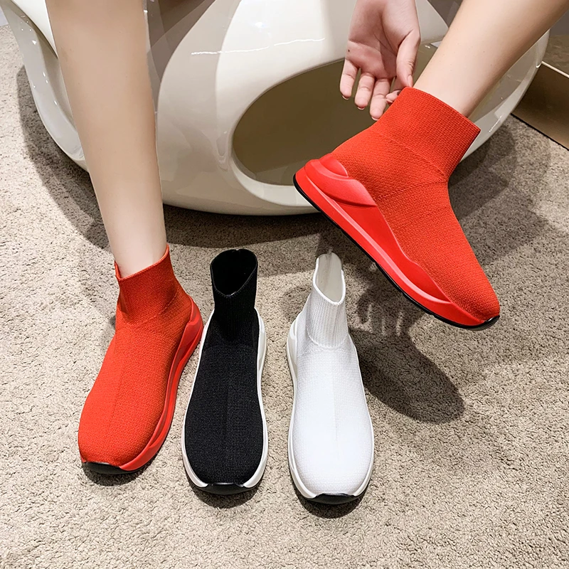 2022 New Luxury Brand Designer Socks Shoes Speed Trainer Sneaker High  Platform Men Women Breathable Sports Shoes - Women's Vulcanize Shoes -  AliExpress